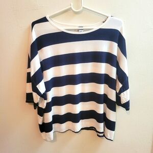 Old Navy Nautical Top Navy and White EUC large